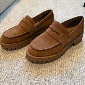 Steve Madden Suede Platform Loafers
